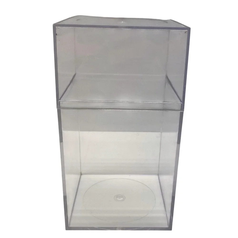 Clear Plastic Display Box Container Stackable Storage Case 7 in